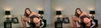 big ass beautiful french maid rubbs her butt in stereoscopic striptease